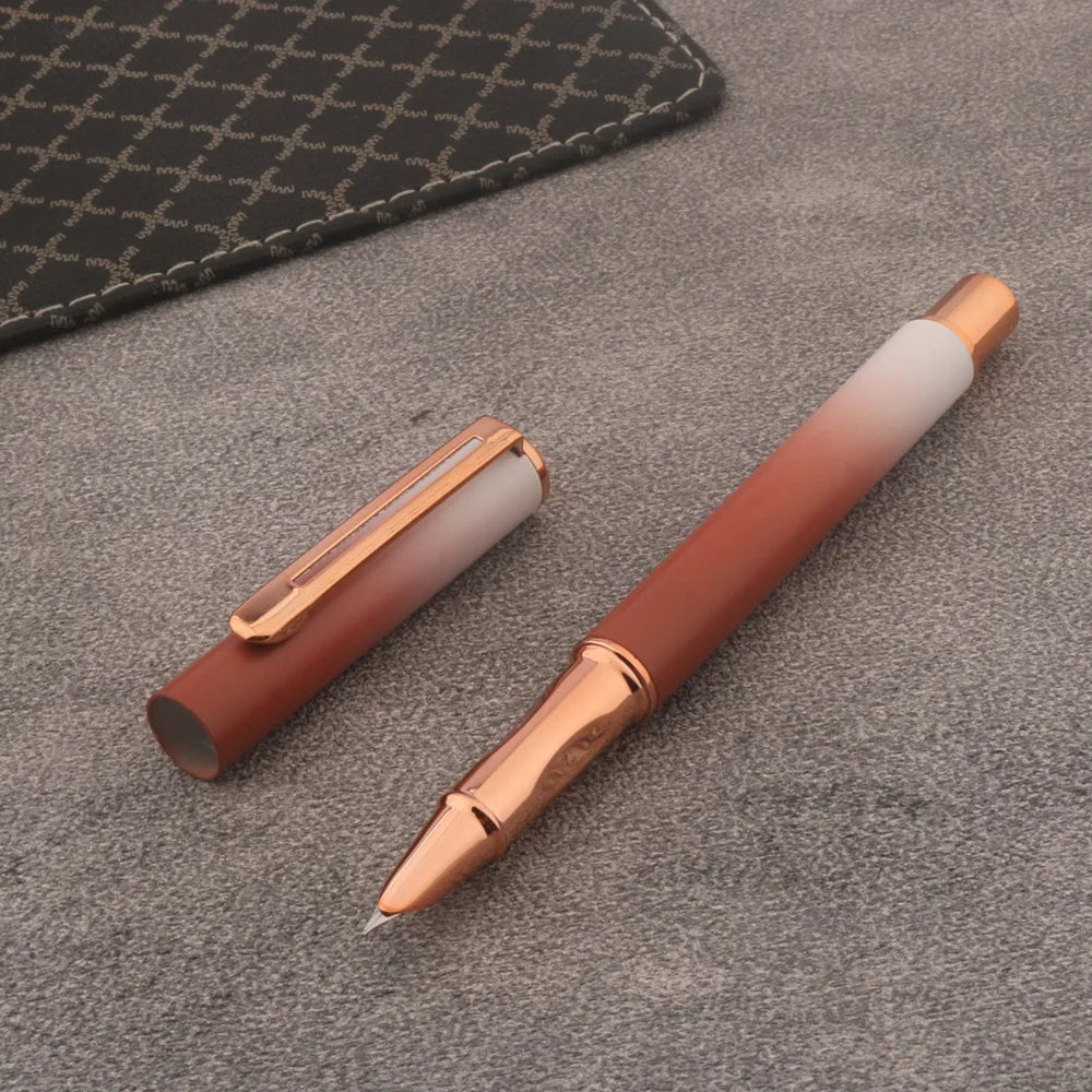 1pc High Quality Metal Fountain pen Gradient color School Student Office Gifts Stationery ink pens