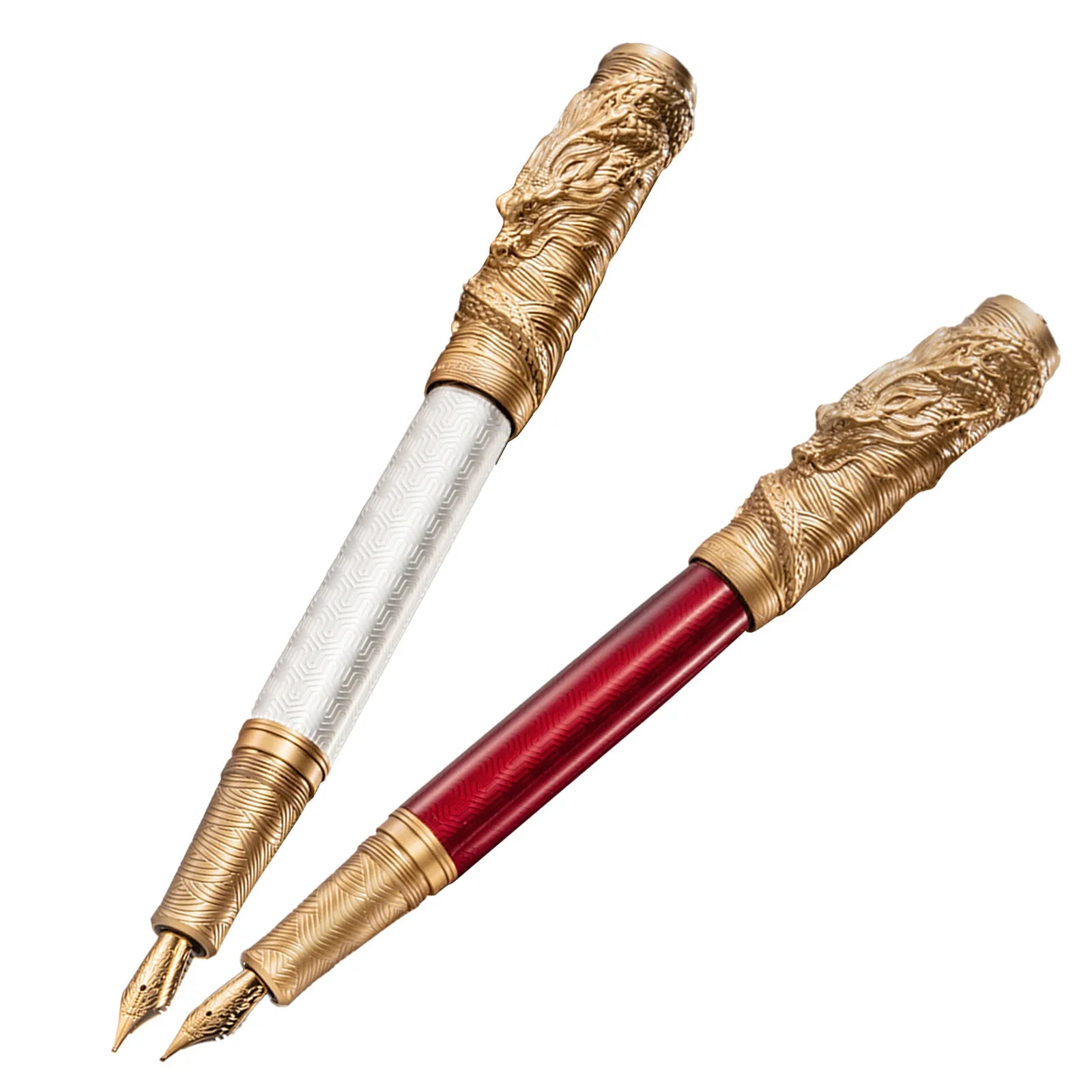 New Hongdian A24 Dragon Year Fountain Pen with F Nib 3D Dragon Stereoscopic Carving design high end pens for Business Gift Pen